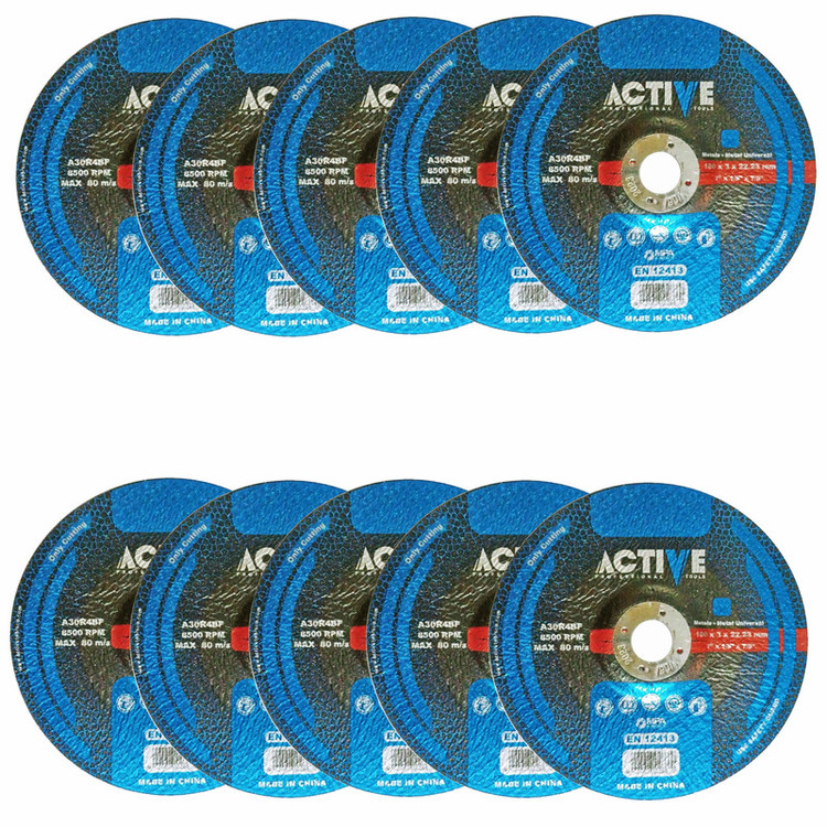 صفحه سنگ برش آهن اکتیو تولز مدل 180X3 بسته 10 عددی
